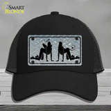 Angel And Devil Novelty License Plate Hat Mesh / Black