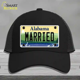 Married Alabama Novelty License Plate Hat Mesh / Black