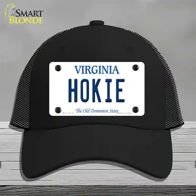 Hokie Virginia Novelty License Plate Hat Mesh / Black