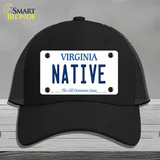 Native Virginia Novelty License Plate Hat Mesh / Black