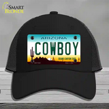Cowboy Arizona Novelty License Plate Hat Mesh / Black