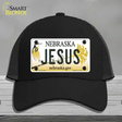 Jesus Nebraska Novelty License Plate Hat Mesh / Black