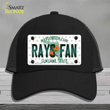 Rays Fan Florida Novelty License Plate Hat Mesh / Black