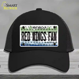 Red Wings Fan Michigan Novelty License Plate Hat Mesh / Black
