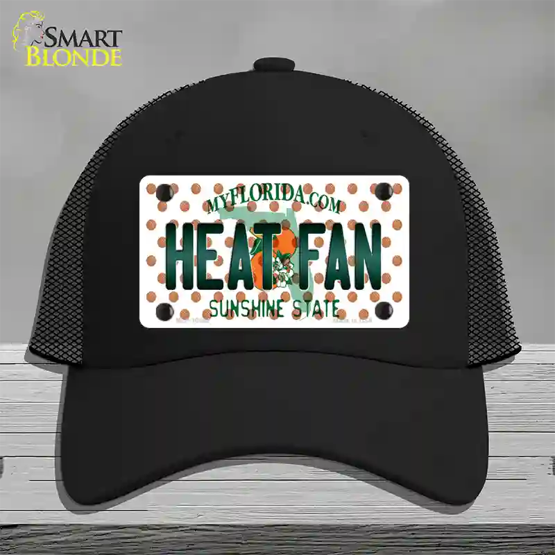 Heat Fan Florida Novelty License Plate Hat Mesh / Black