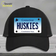 Huskies Connecticut Novelty License Plate Hat Mesh / Black