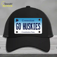 Go Huskies Connecticut Novelty License Plate Hat Mesh / Black