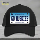 Go Huskies Connecticut Novelty License Plate Hat Mesh / Black