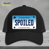Spoiled Connecticut Novelty License Plate Hat Mesh / Black