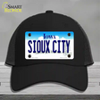 Sioux City Iowa Novelty License Plate Hat Mesh / Black