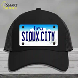 Sioux City Iowa Novelty License Plate Hat Mesh / Black