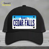 Cedar Falls Iowa Novelty License Plate Hat Mesh / Black