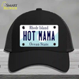 Hot Mama Rhode Island State Novelty License Plate Hat Mesh / Black