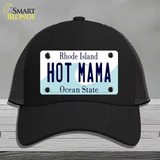Hot Mama Rhode Island State Novelty License Plate Hat Mesh / Black