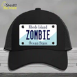 Zombie Rhode Island State Novelty License Plate Hat Mesh / Black
