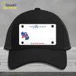 Pure Michigan Proud To Be American Novelty License Plate Hat Mesh / Black