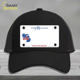 Pure Michigan Proud To Be American Novelty License Plate Hat Mesh / Black