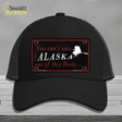 Alaska Dude Novelty License Plate Hat Mesh / Black