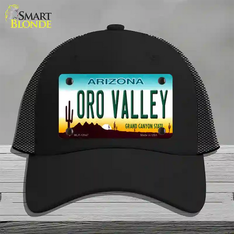 Oro Valley Arizona Novelty License Plate Hat Mesh / Black