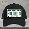 Four Corners Colorado Novelty License Plate Hat Mesh Black