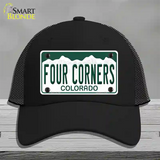 Four Corners Colorado Novelty License Plate Hat Mesh Black