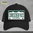 Corkscrew Pass Colorado Novelty License Plate Hat Mesh Black