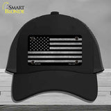 American Flag Black and Gray Novelty License Plate Hat Mesh Black