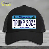 Trump 2024 Minnesota Novelty License Plate Hat Mesh / Black