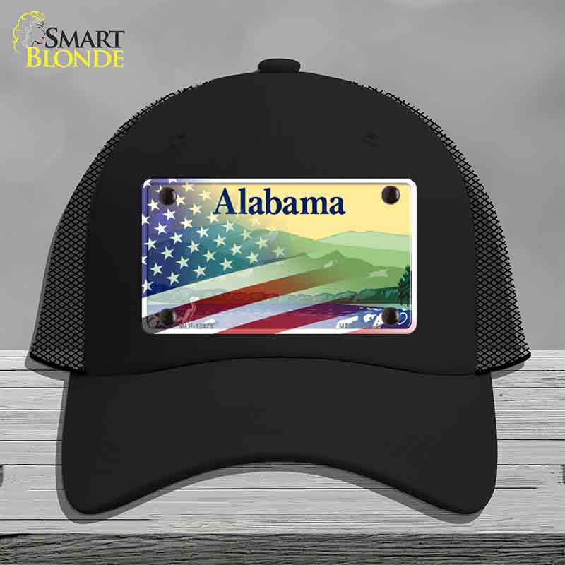 Alabama with American Flag Novelty License Plate Hat HAT-MLP-12475