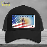 Alaska Bear with American Flag Novelty License Plate Hat HAT-MLP-12478
