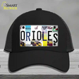 Orioles Strip Art Novelty License Plate Hat Tag Mesh Black