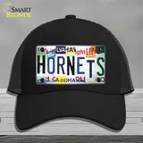 Hornets Strip Art Novelty License Plate Hat Tag Mesh Black