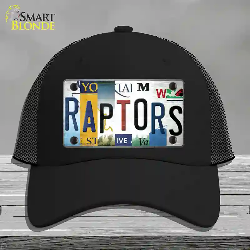 Raptors Strip Art Novelty License Plate Hat Tag Mesh Black