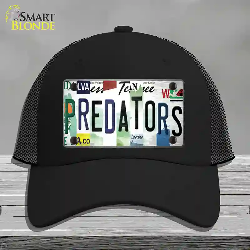 Predators Strip Art Novelty License Plate Hat Tag Mesh Black