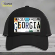 Georgia Strip Art Novelty License Plate Hat Tag Mesh Black