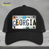 Georgia Strip Art Novelty License Plate Hat Tag Mesh Black