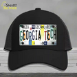 Georgia Tech Strip Art Novelty License Plate Hat Tag Mesh Black