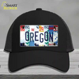 Oregon Strip Art Novelty License Plate Hat Tag Mesh Black