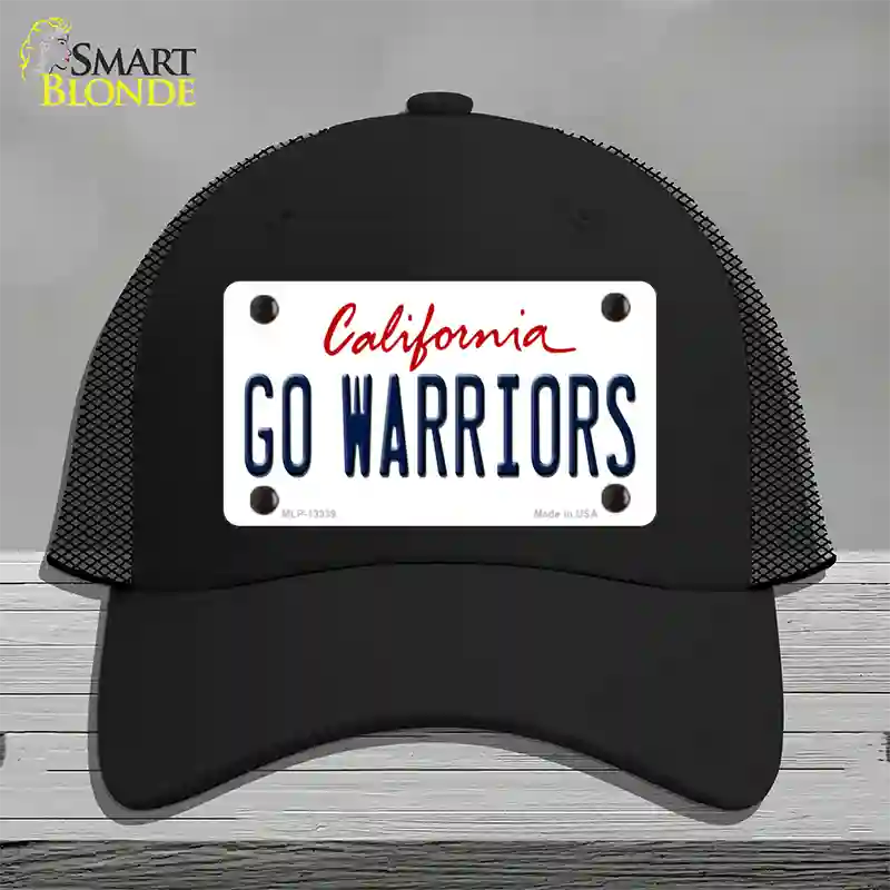 Go Warriors Novelty License Plate Hat Tag Mesh Black