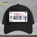 Number 1 Warriors Fan Novelty License Plate Hat Tag Mesh Black