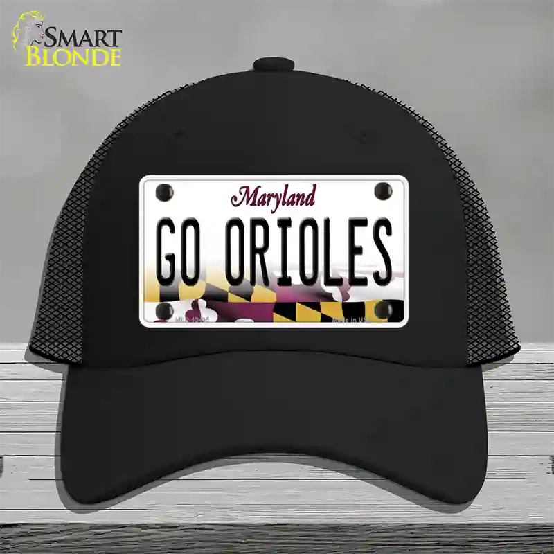 Go Orioles Novelty License Plate Hat Tag Mesh Black
