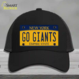 New York Go Giants Novelty License Plate Hat Tag Mesh Black