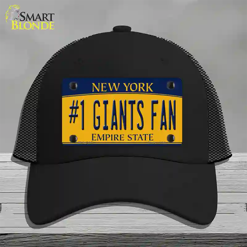 Number 1 Giants Fan New York Novelty License Plate Hat Tag Mesh Black