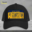 Number 1 Giants Fan New York Novelty License Plate Hat Tag Mesh Black