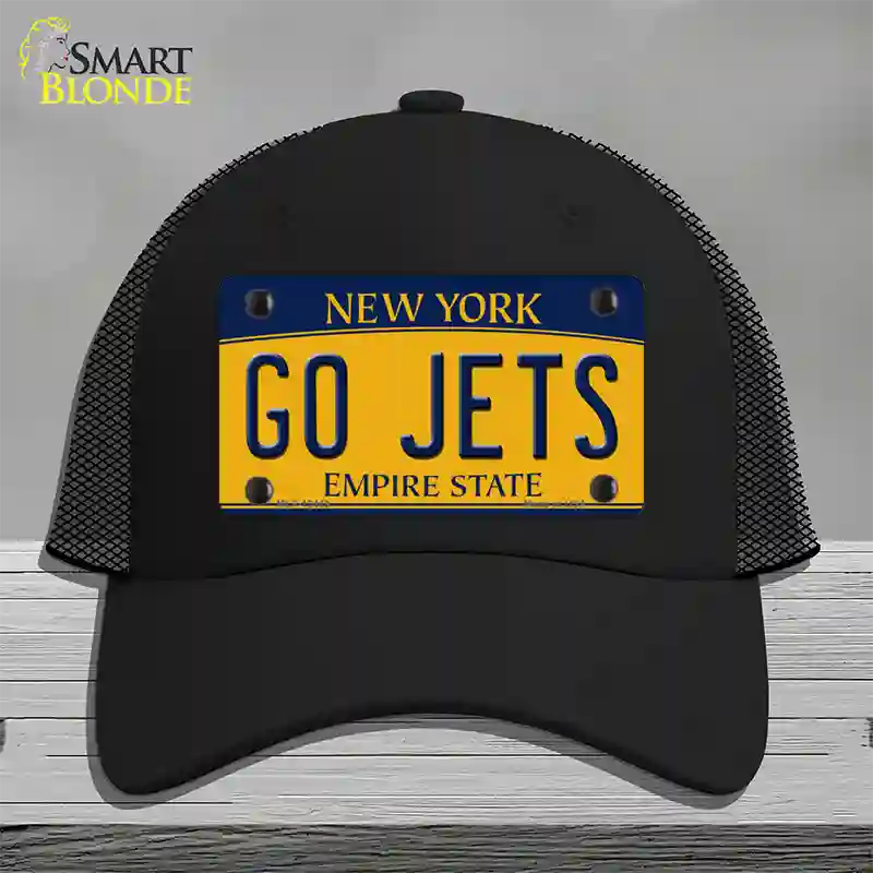 New York Go Jets Novelty License Plate Hat Tag Mesh Black