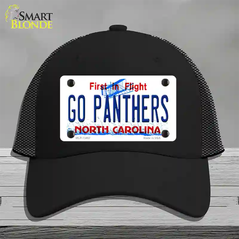 Go Panthers North Carolina Novelty License Plate Hat Tag Mesh Black