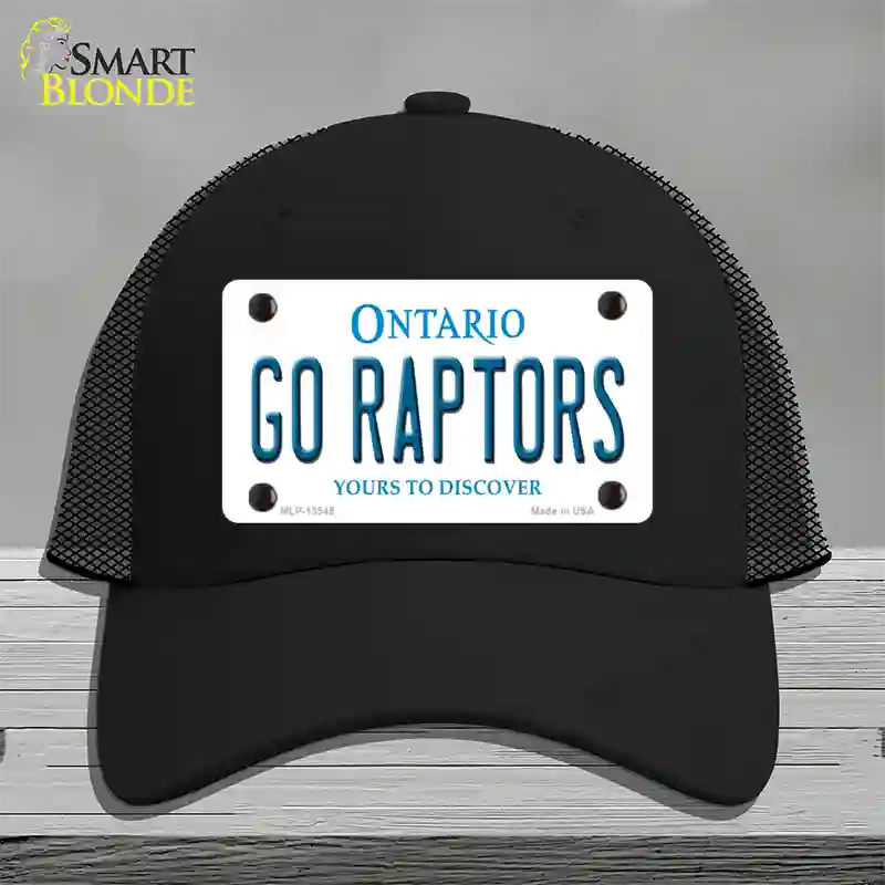Go Raptors Novelty License Plate Hat Tag Mesh Black