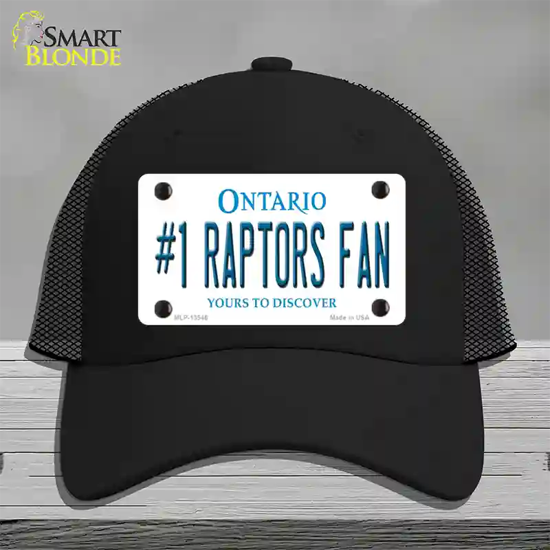 Number 1 Raptors Fan Novelty License Plate Hat Tag Mesh Black