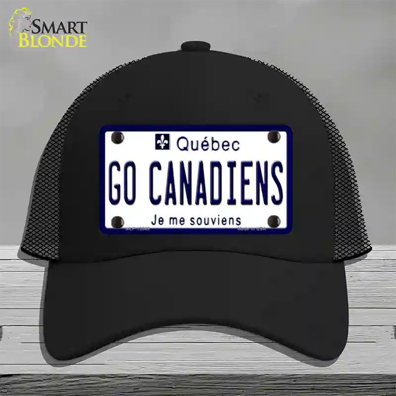 Go Canadiens Novelty License Plate Hat Tag Mesh / Black