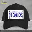 Go Canucks Novelty License Plate Hat Tag Mesh / Black